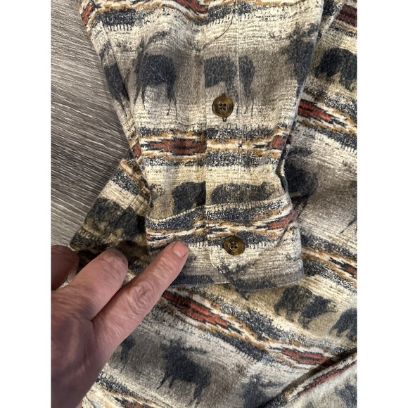 Vintage Woolrich Thick Flannel Hunting Work Shirt Deer Moose Bear Alaska Size XL - Picture 14 of 14